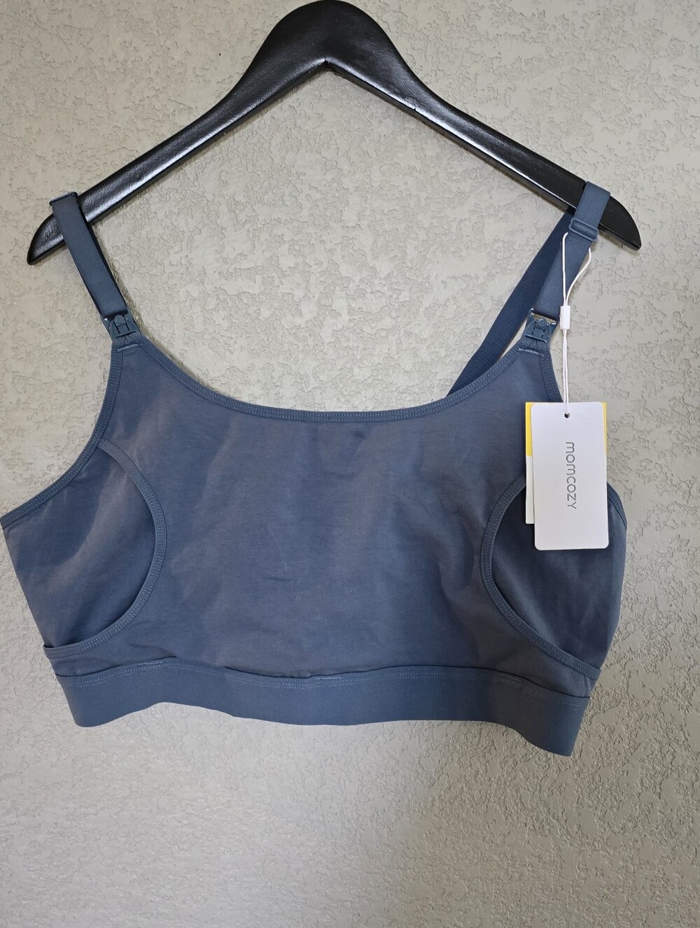 Momcozy The Orginalbasic Pumping Bra Color Blue Size 2XL and LARGE